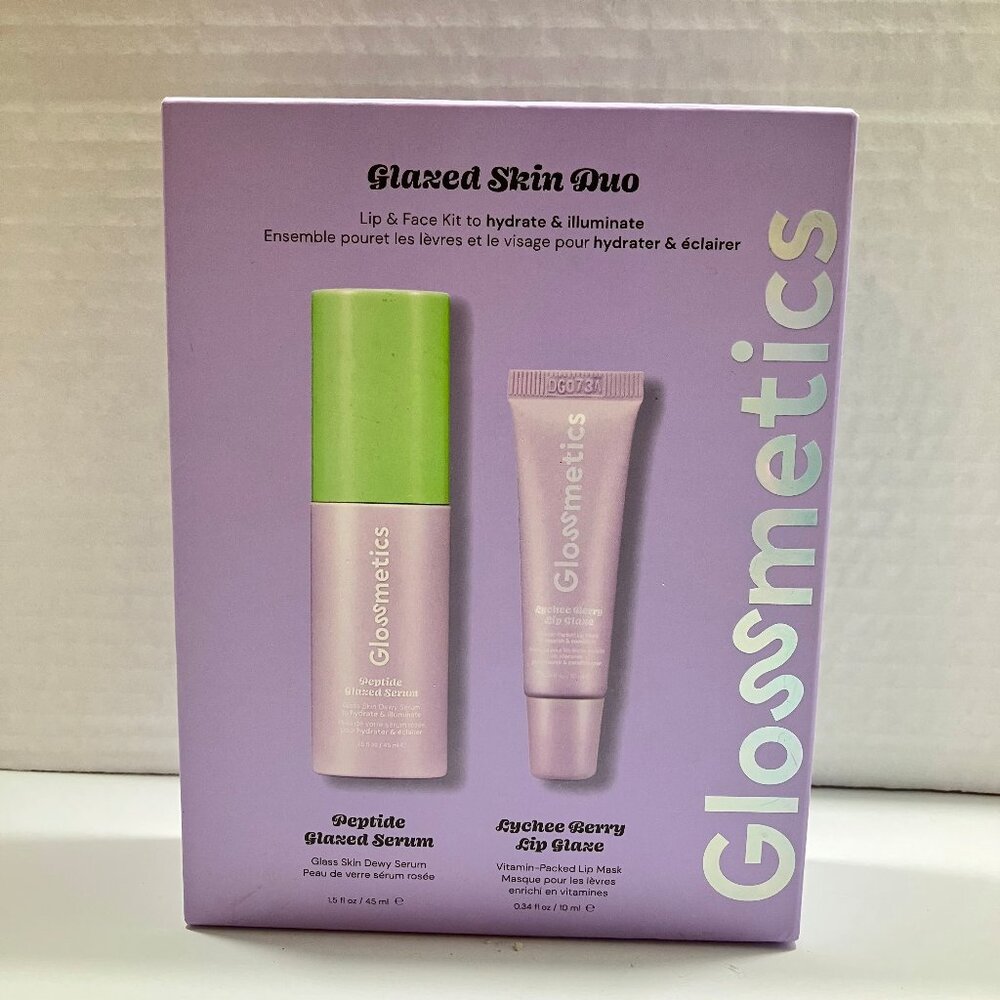Glossmetics Glazed Skin Duo Peptide Serum & Lychee Lip Glaze